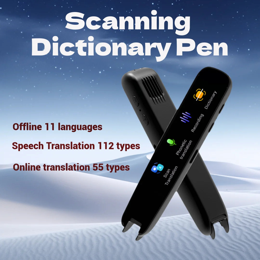 Upgraded Business Translation Scanner Pen, Mobile Scanner Translator Learning Reading Pen 112 Languages Translation Device