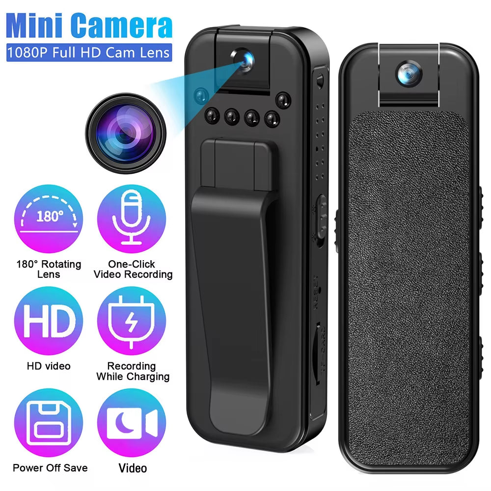 HD 1080P Mini Camera Portable Small Digital Video Recorder Police Bodycam Infrared Night Vision Video Surveillance Camcorder
