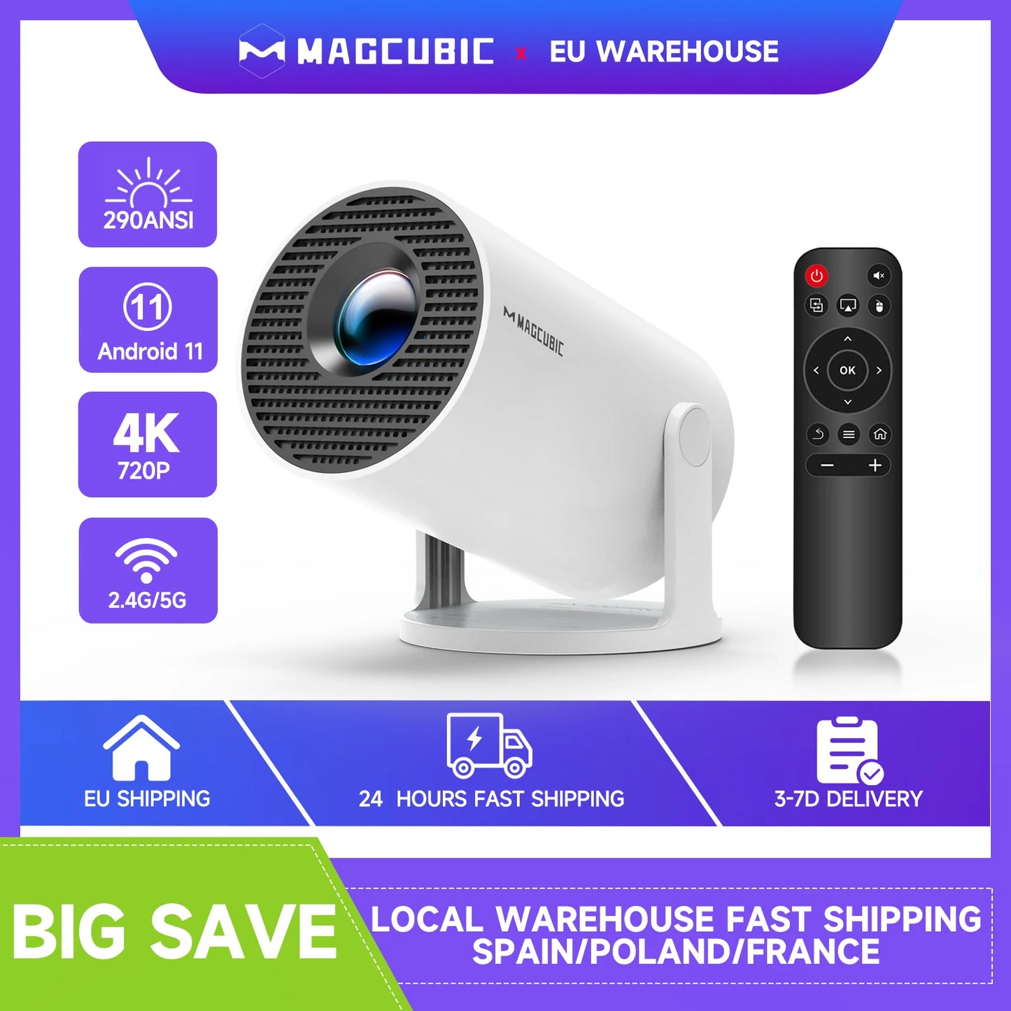 Projector 4K Android 11 HY300 Pro Wifi6 290ANSI Allwinner H713 BT5.0 1080P 1280*720P Cinema Outdoor Portable Projetors
