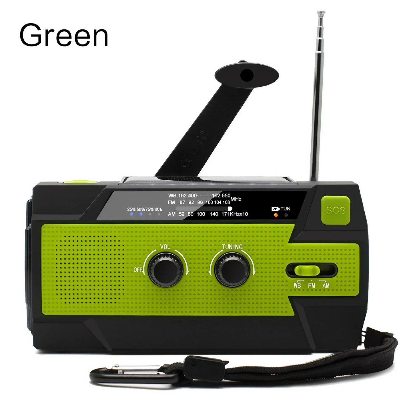Disaster Prevention Emergency Flashlight Radio Solar Hand Crank Rechargeable Rechargeable Multifunctional LED Reading Light Radi