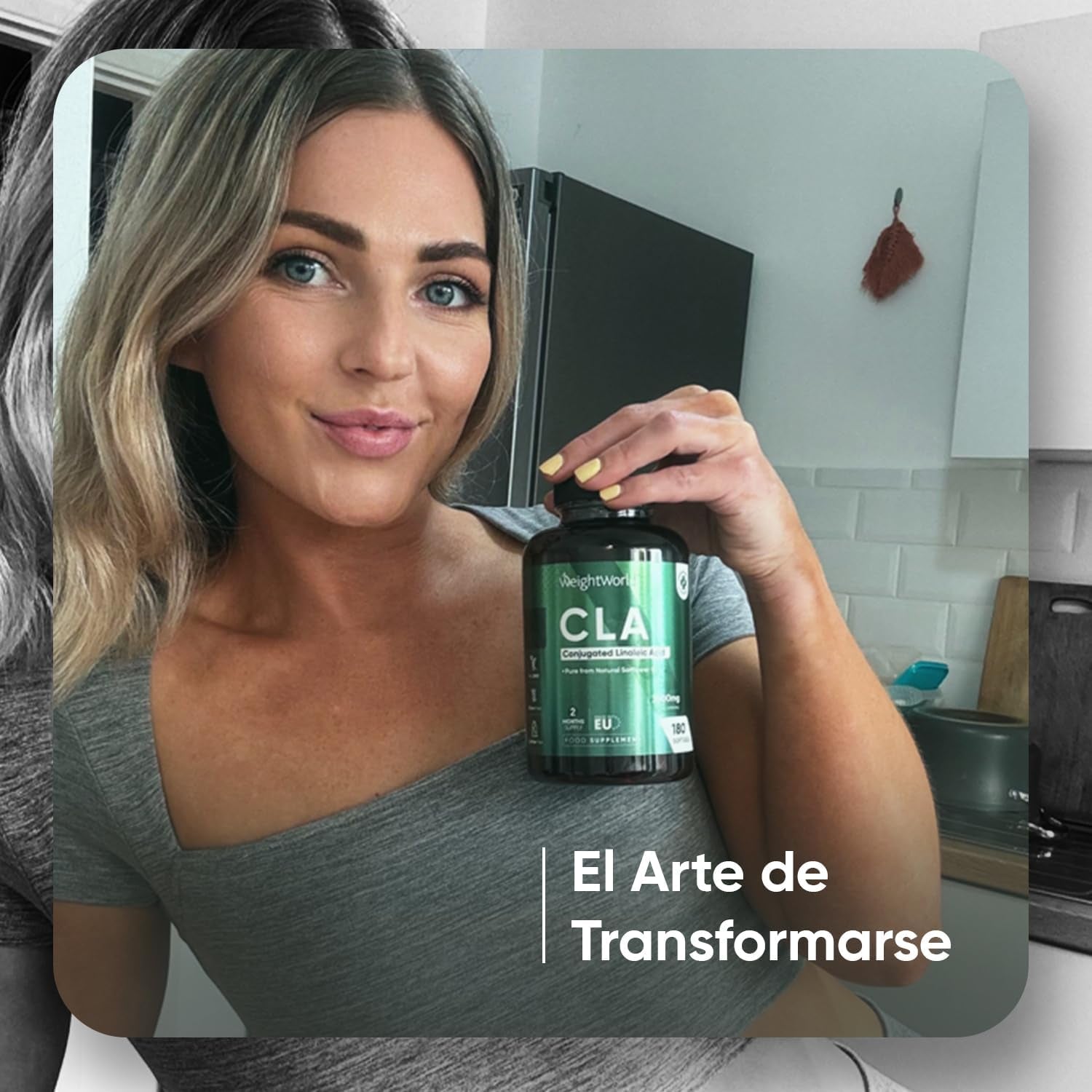CLA Ácido Linoleico Conjugado 3000Mg 180 Cápsulas - Suplemento Keto De Perlas De Aceite De Cártamo Puro - Fuente Natural De Ácidos Grasos Omega 6 Sin Lactosa, Para 2 Meses