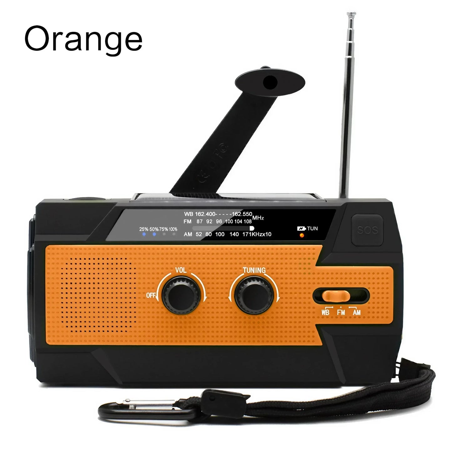 Disaster Prevention Emergency Flashlight Radio Solar Hand Crank Rechargeable Rechargeable Multifunctional LED Reading Light Radi