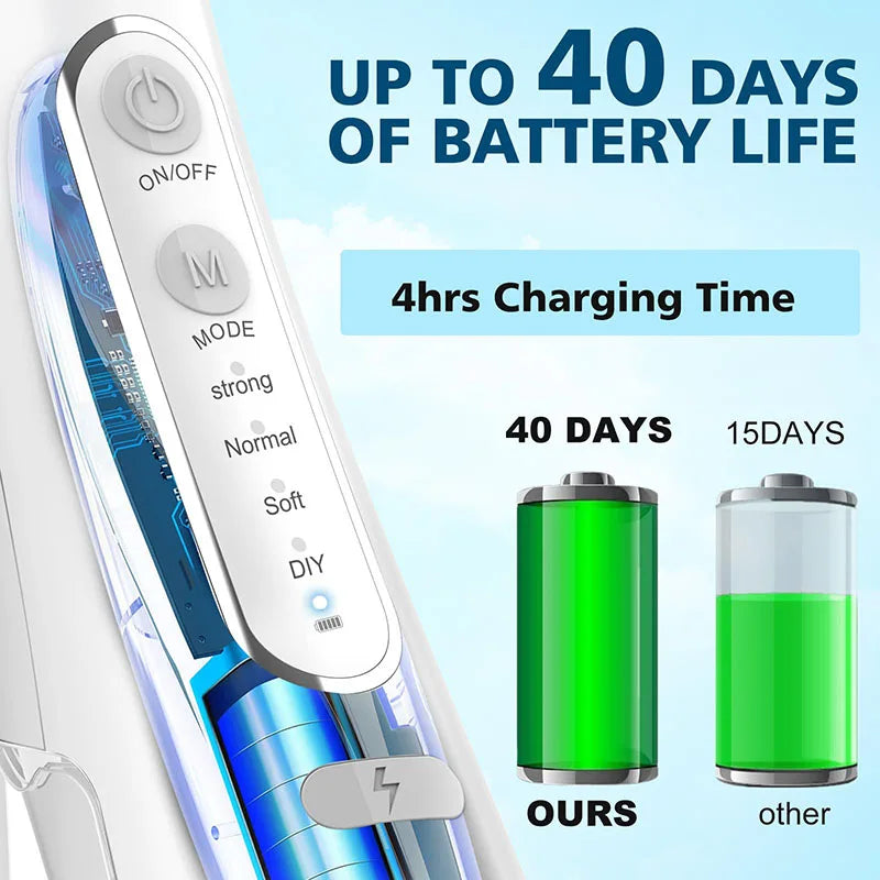 Powerful Water Oral Waterpick Irrigator Jet Ultrasound Air Ipx7 Waterproof Mouthwash Machines Dental Floss Flosser Irigator