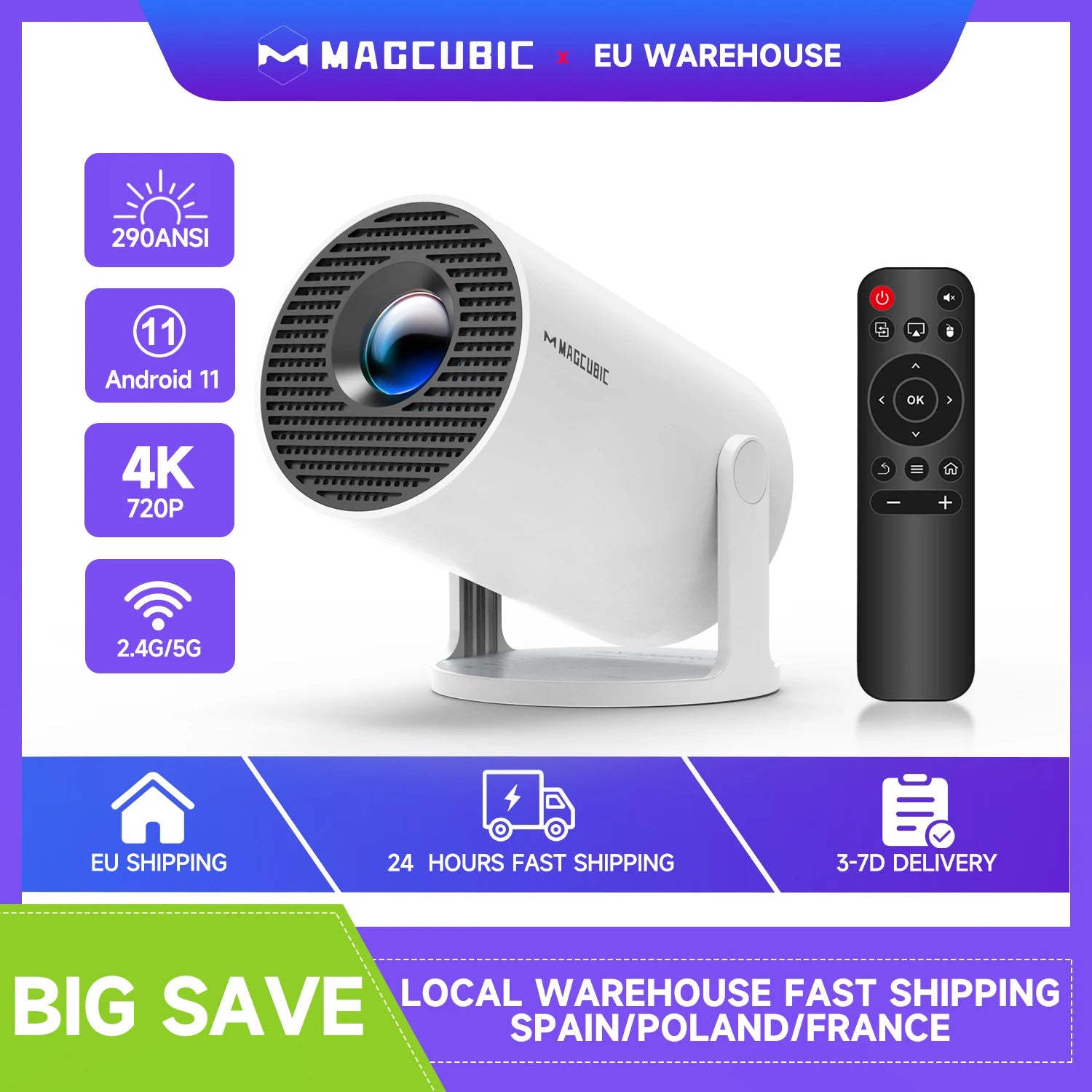 Projector 4K Android 11 HY300 Pro Wifi6 290ANSI Allwinner H713 BT5.0 1080P 1280*720P Cinema Outdoor Portable Projetors