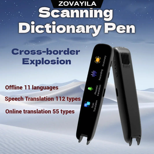 Upgraded Business Translation Scanner Pen, Mobile Scanner Translator Learning Reading Pen 112 Languages Translation Device