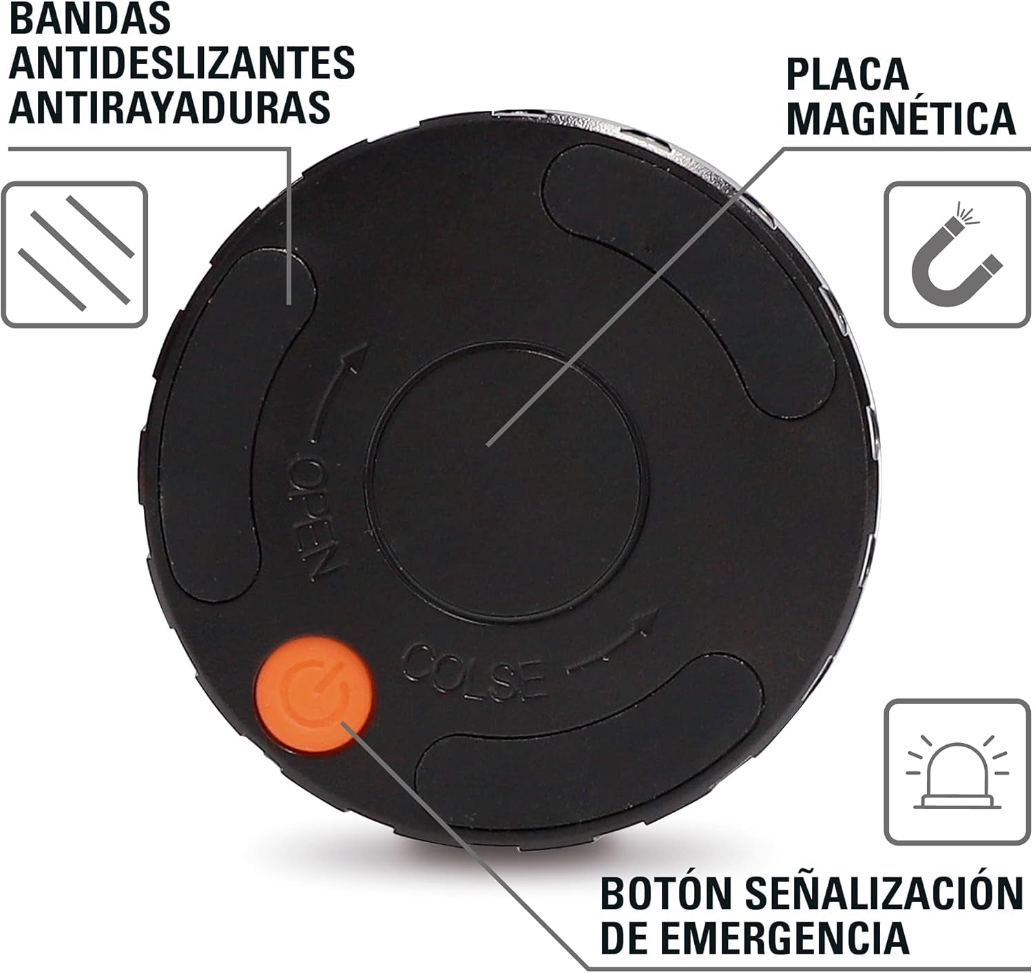 Contact Luz De Emergencia V16 Para Coche Y Moto Homologada Por DGT. Baliza De Señalización Luminosa Autónoma En Carretera. Reemplaza a Triángulos De Emergencia
