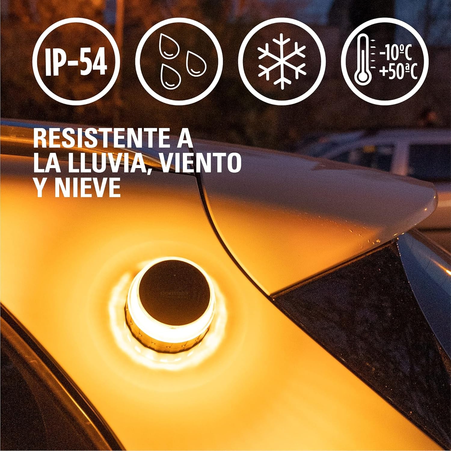 Contact Luz De Emergencia V16 Para Coche Y Moto Homologada Por DGT. Baliza De Señalización Luminosa Autónoma En Carretera. Reemplaza a Triángulos De Emergencia