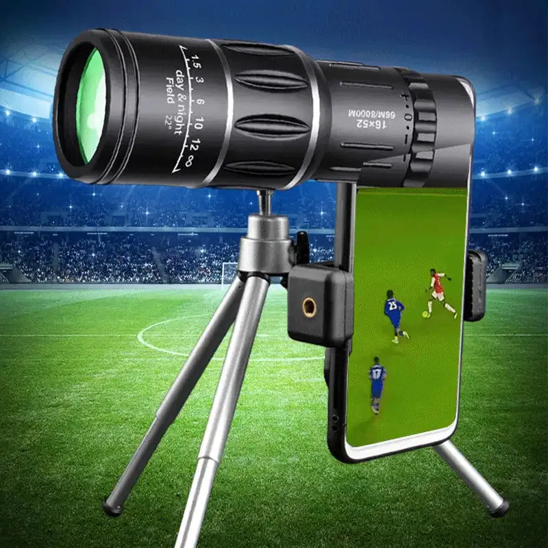 16X52 Monocular Telescope High Output Dual Focus Optical Zoom Scope High Magnification Long Range Night Vision Telescope