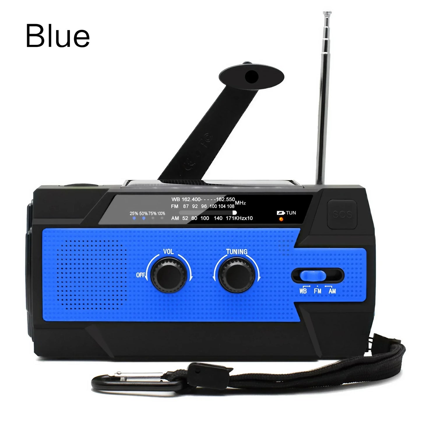 Disaster Prevention Emergency Flashlight Radio Solar Hand Crank Rechargeable Rechargeable Multifunctional LED Reading Light Radi