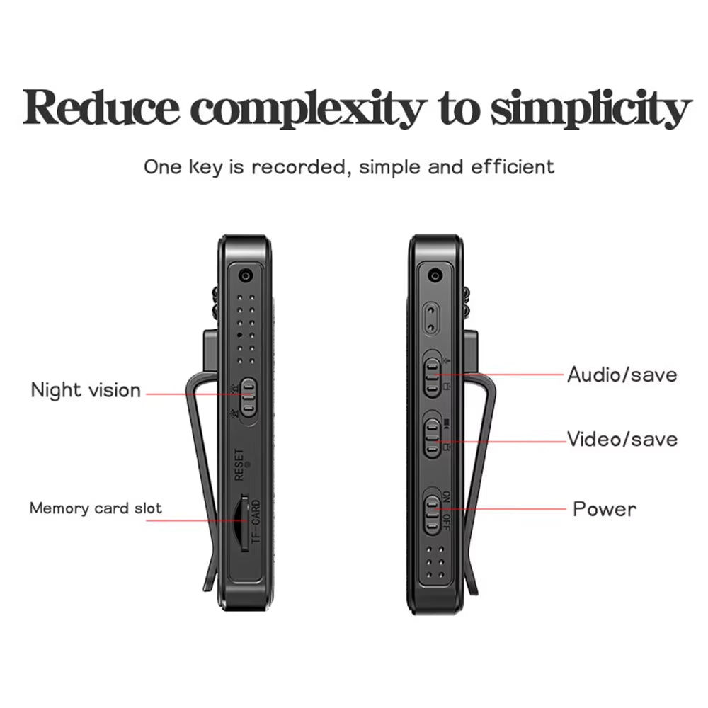 HD 1080P Mini Camera Portable Small Digital Video Recorder Police Bodycam Infrared Night Vision Video Surveillance Camcorder