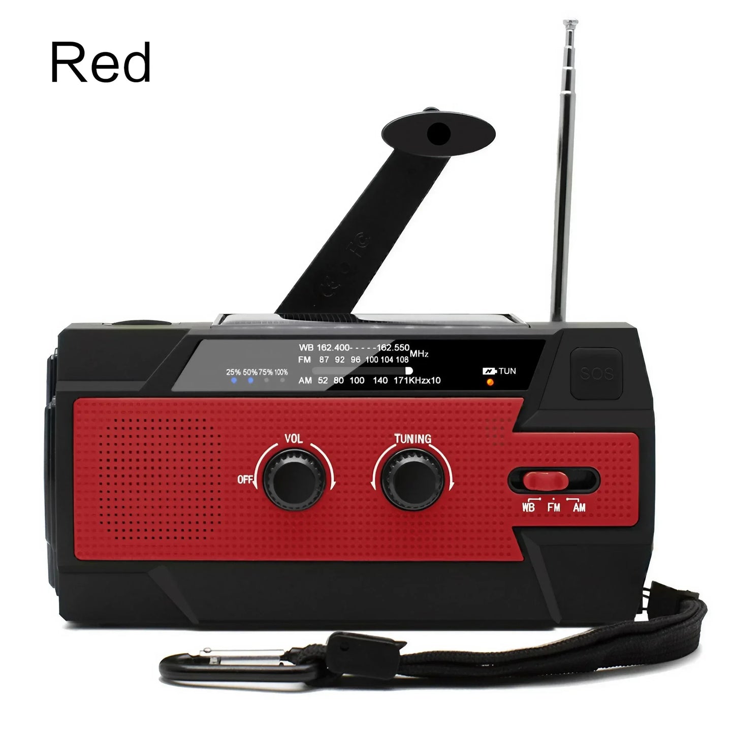 Disaster Prevention Emergency Flashlight Radio Solar Hand Crank Rechargeable Rechargeable Multifunctional LED Reading Light Radi