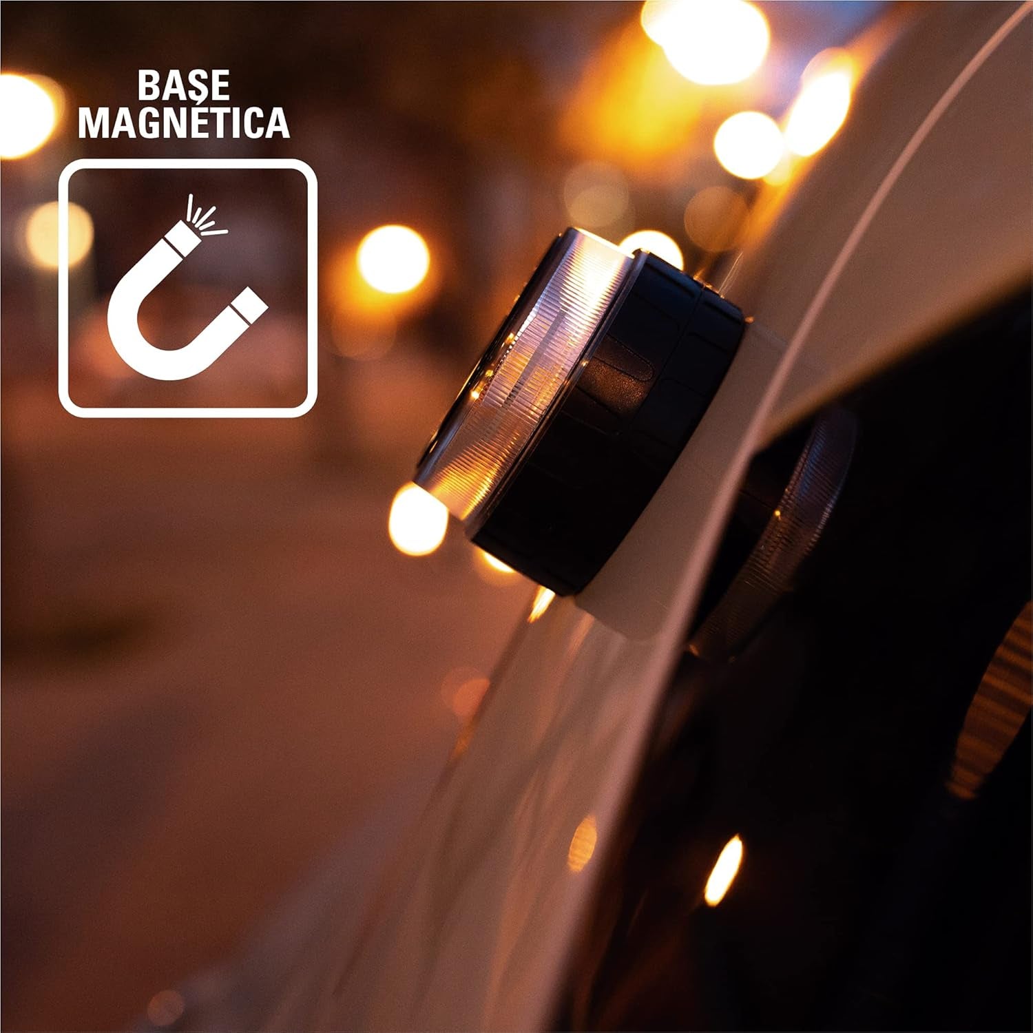 Contact Luz De Emergencia V16 Para Coche Y Moto Homologada Por DGT. Baliza De Señalización Luminosa Autónoma En Carretera. Reemplaza a Triángulos De Emergencia