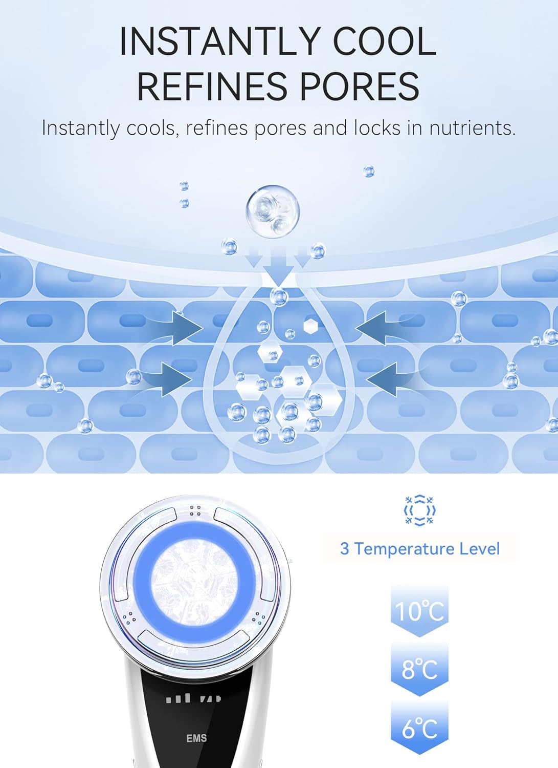 ANLAN Masajeador Facial Para Antiarrugas Y Reafirmante, 5EN1 Maquina Estetica Antienvejecimiento, Cuidado Facial, Antiflacidez Cara Y Cuello, Limpieza Profunda, Con Algodón